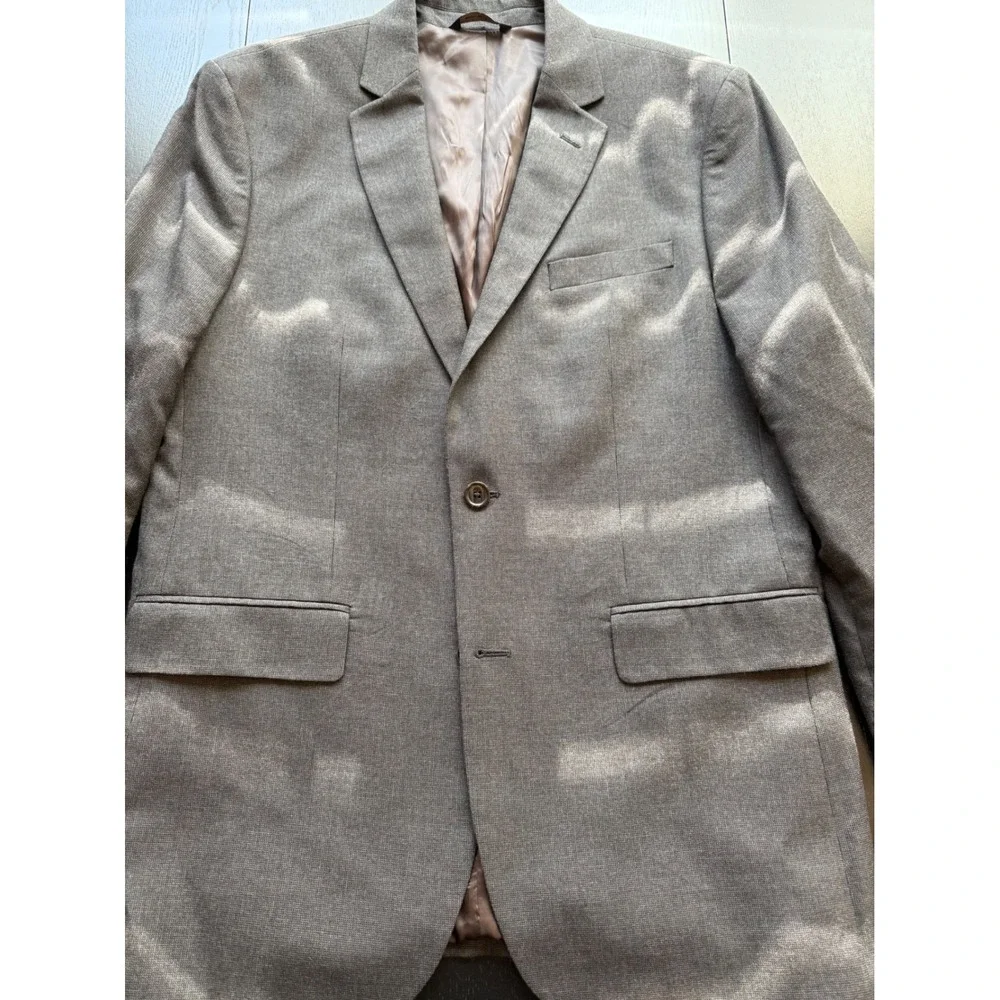Banana Republic Pindot Sport Coat Mens 42R Dark Gray Two-Button‎ Blazer Jacket